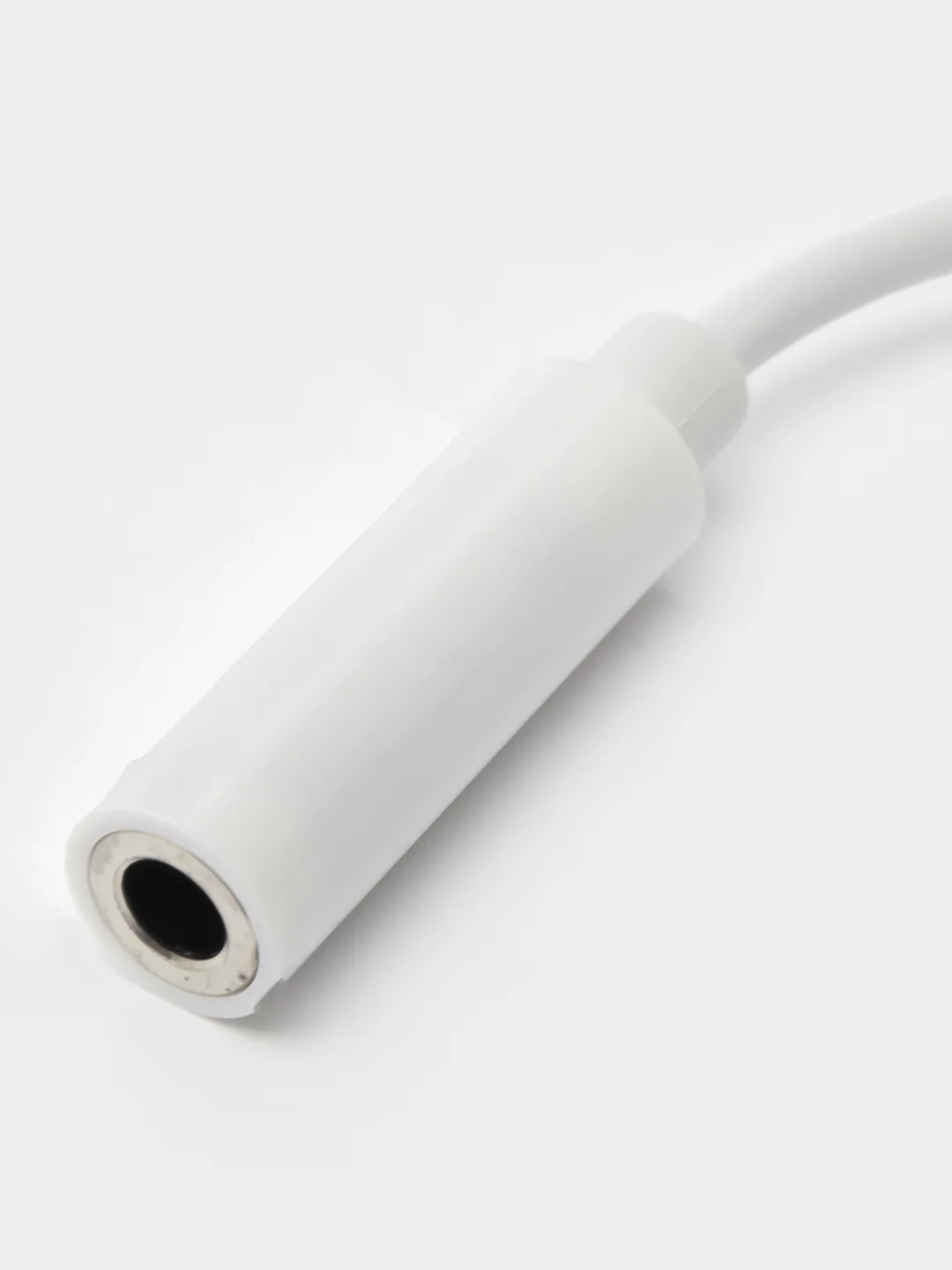 Белый переходник для айфон, аудио-разъём jack 3.5 mm,