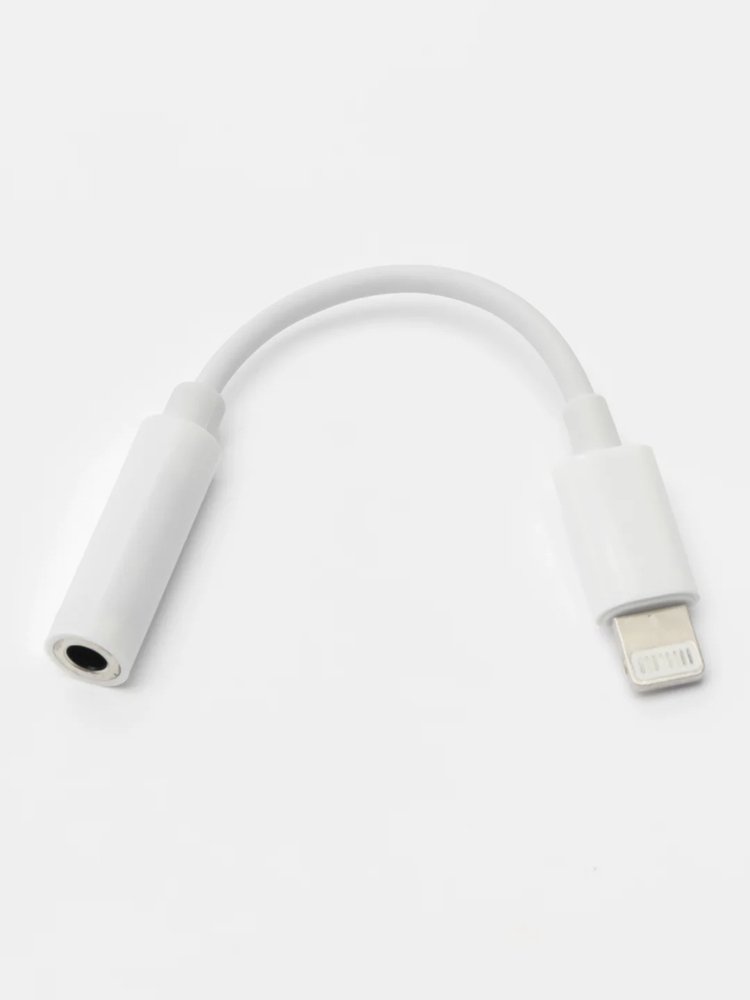 Белый переходник для айфон, аудио-разъём jack 3.5 mm,