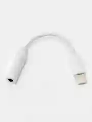 Белый переходник для айфон, аудио-разъём jack 3.5 mm,