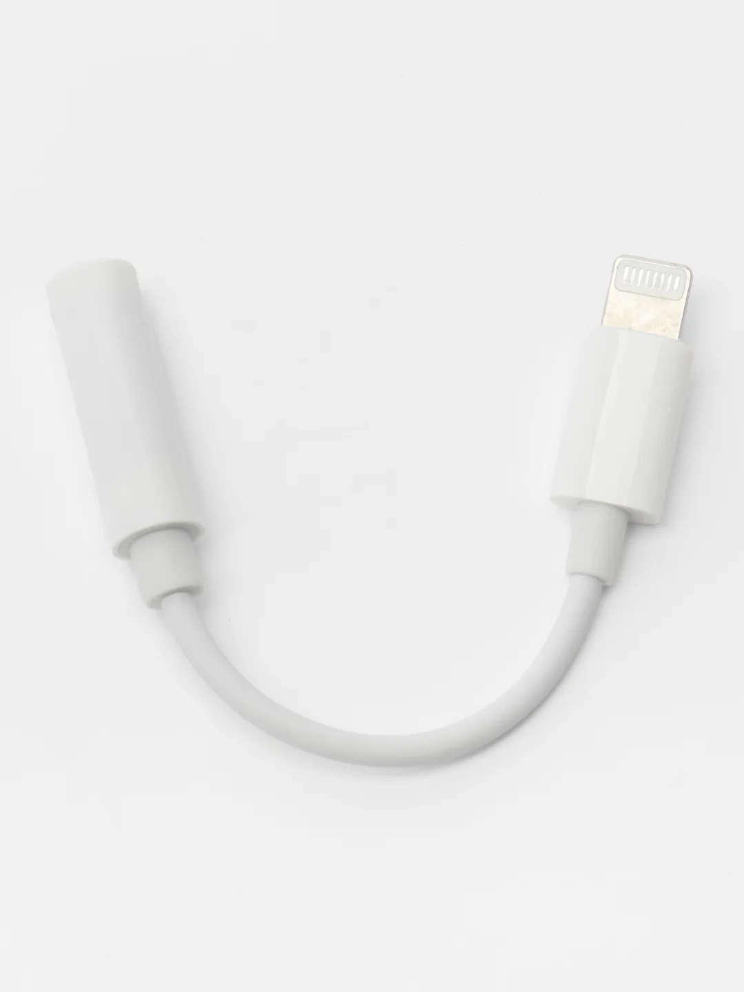 Белый переходник для айфон, аудио-разъём jack 3.5 mm,