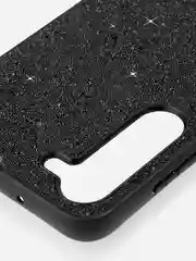 Черный блестящий чехол для Samsung Galaxy S23 Plus ROSCO со стразами и силиконовой окантовкой