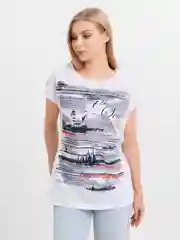 Белый футболка женская
