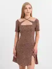 Коричневый платье женское, сарафан летний