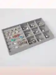 Серый органайзер для украшений и бижутерии подставка
