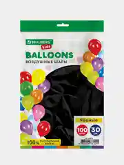 Шарики воздушные Brauberg Kids, набор шаров на день рождения, для фотозоны, 30 см, 100 шт