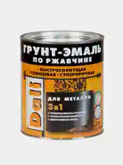 ДАЛИ Грунт-эмаль по ржавчине гладкая, цвет Зеленый мох, 2 л