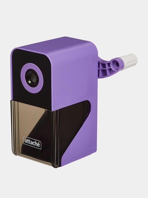 Точилка Attache Bright Colours, механическая, авто-фиксация карандаша, фиолетовый