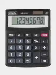 Калькулятор настольный Attache AС-223B, батарея LR1130, черный