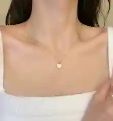 Золотой цепочка с подвеской сердце,  клевер, кулон