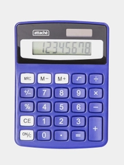 Калькулятор настольный компактный Attache ATC-555-8C, 8-ми разрядный, синий