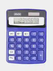 Калькулятор настольный компактный Attache ATC-555-8C, 8-ми разрядный, синий