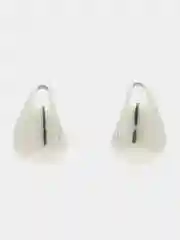 Серебряный женские объемные серьги в виде капли