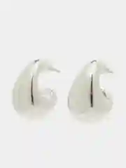 Серебряный женские объемные серьги в виде капли