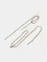 Женские длинные серьги - цепочки со стразами