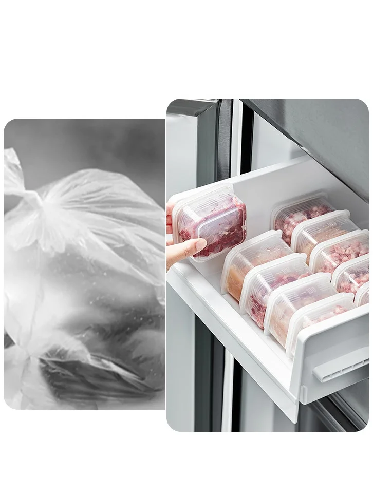 Прозрачный контейнер для хранения, заморозки продуктов, ланч-бокс, органайзер хранения мелких вещей