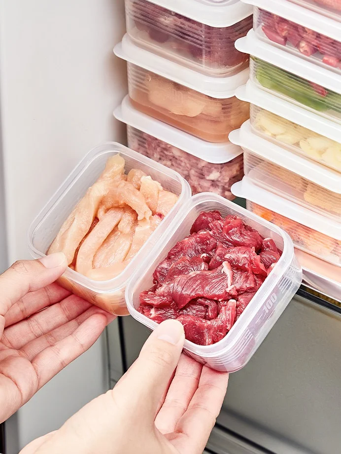 Прозрачный контейнер для хранения, заморозки продуктов, ланч-бокс, органайзер хранения мелких вещей