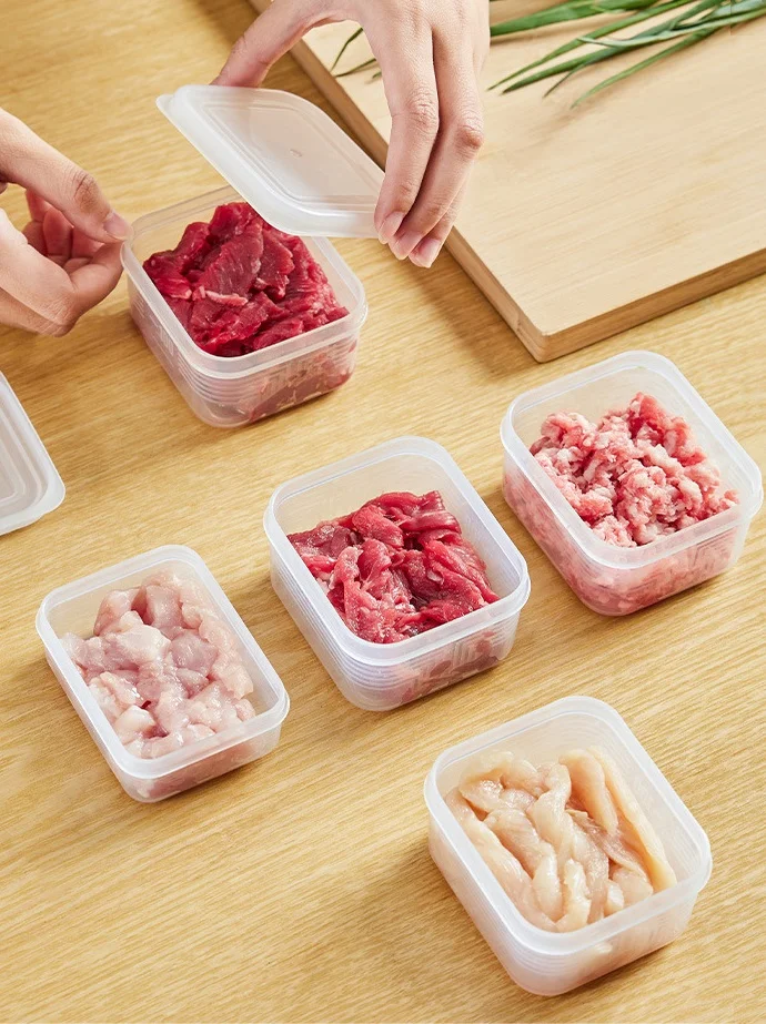 Прозрачный контейнер для хранения, заморозки продуктов, ланч-бокс, органайзер хранения мелких вещей