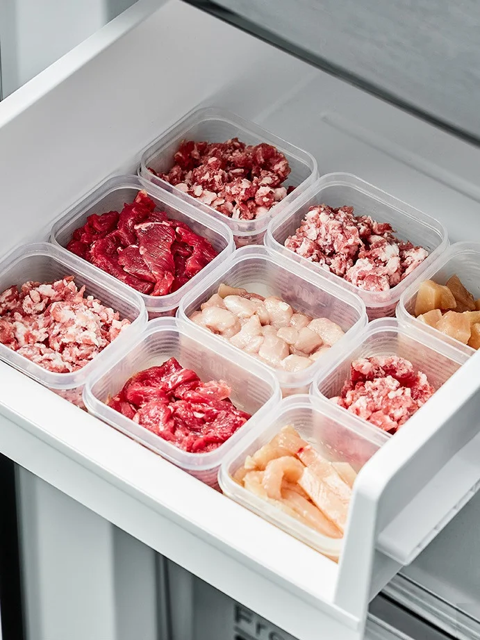 Прозрачный контейнер для хранения, заморозки продуктов, ланч-бокс, органайзер хранения мелких вещей