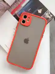 Красный чехол на iPhone (айфон) 11/12/X/XS/XR/XS MAX/Mini/13/15 Pro Max/про макс, пластиковый