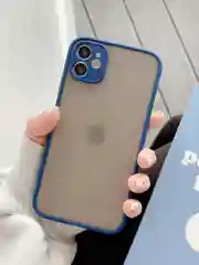 Синий чехол на iPhone (айфон) 11/12/X/XS/XR/XS MAX/Mini/13/15 Pro Max/про макс, пластиковый