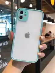 Голубой чехол на iPhone (айфон) 11/12/X/XS/XR/XS MAX/Mini/13/15 Pro Max/про макс, пластиковый