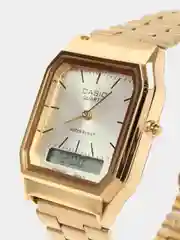 Золотой часы CASIO электронные комбинированные