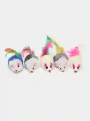 Мышки игрушки разноцветные для кошек 5 шт