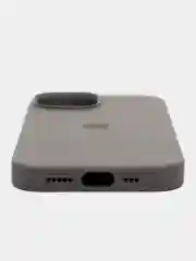 Бежевый apple iPhone 11, Айфон 11, чехол матовый Silicone case объемный с принтом для iPhone 11