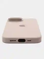 Бежевый меланж apple iPhone 13, Айфон 13 чехол матовый Silicone case обьемный с принтом для iPhone 13