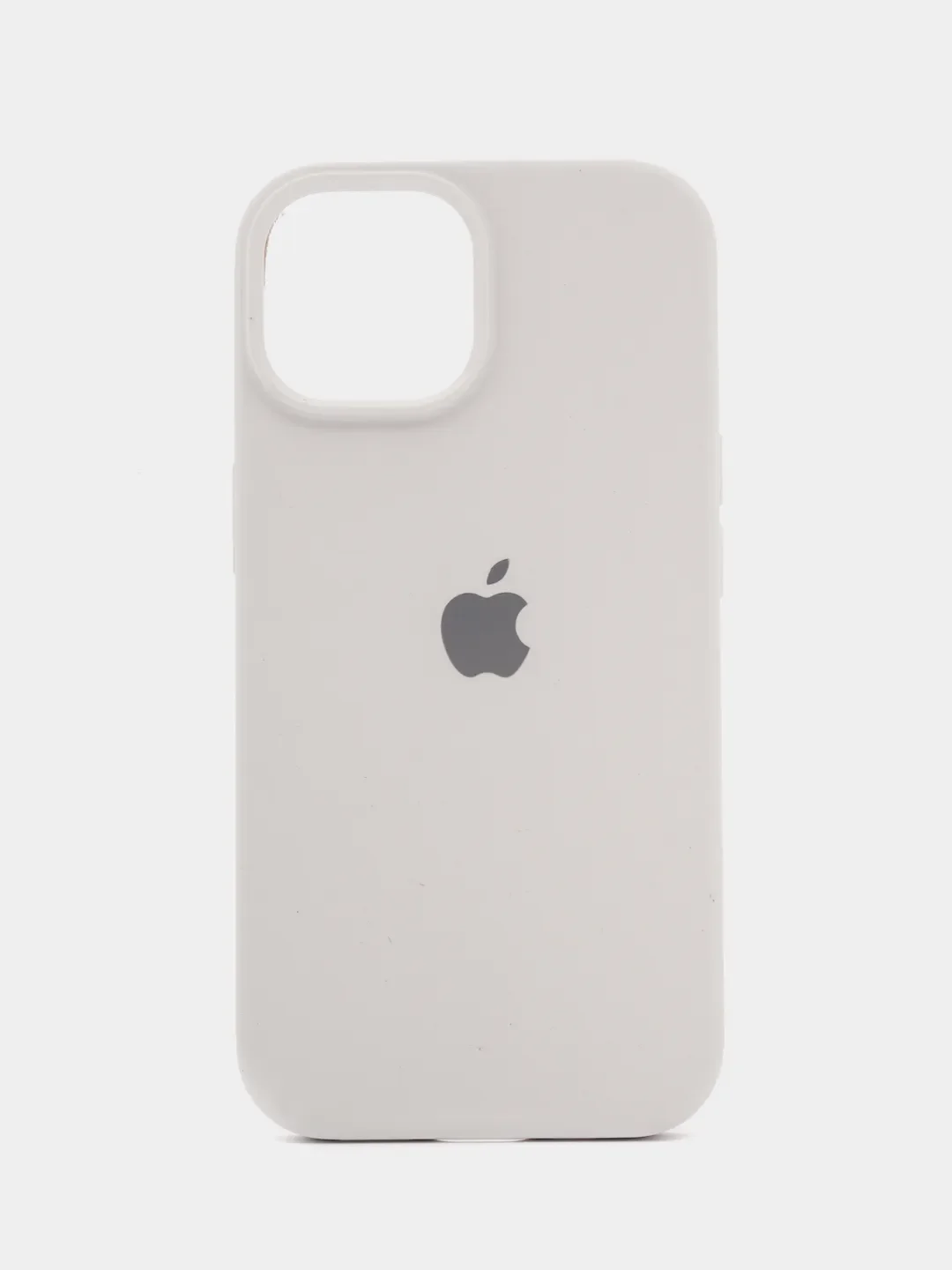 Белый apple iPhone 13, Айфон 13 чехол матовый Silicone case обьемный с принтом для iPhone 13