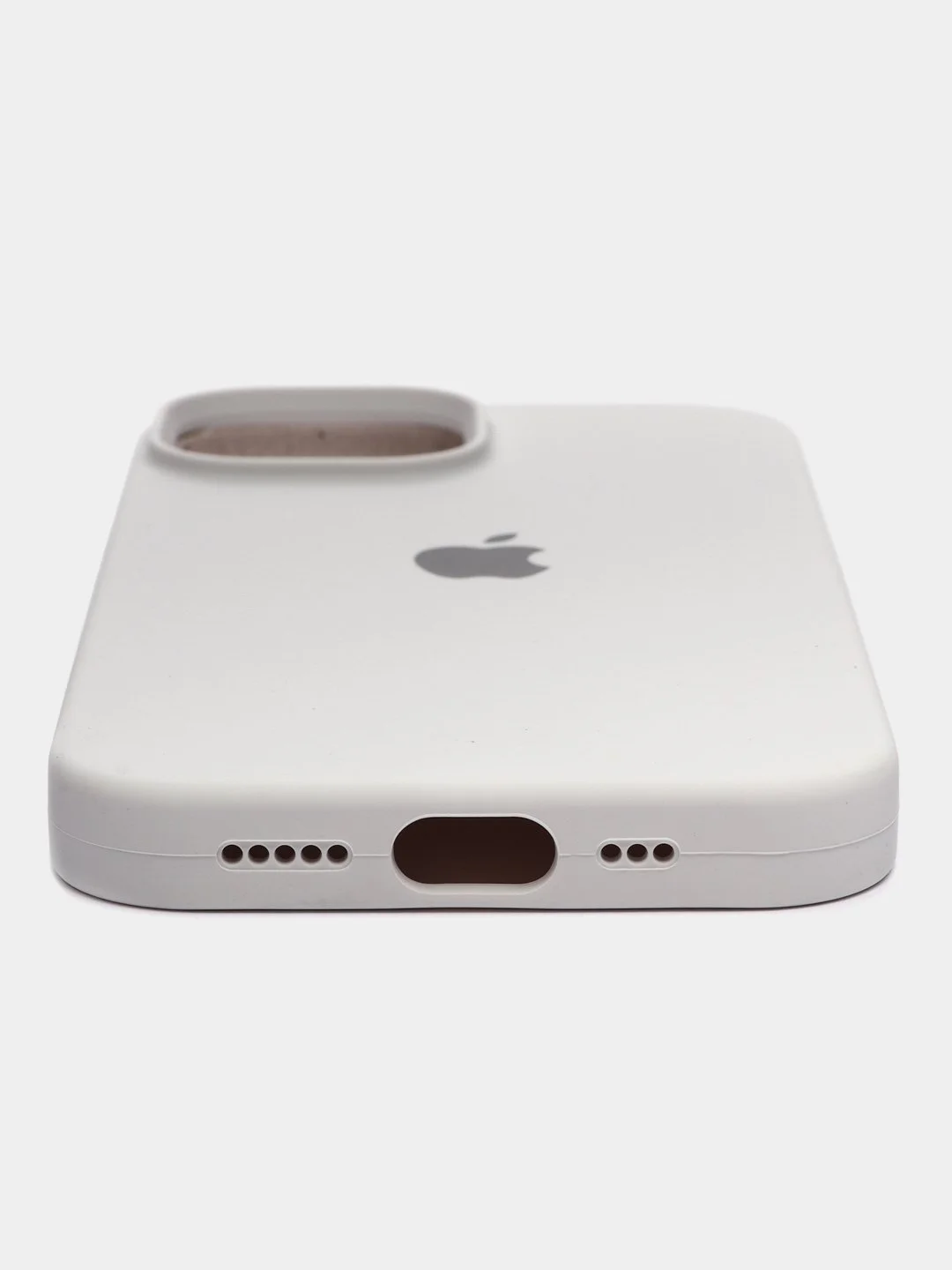 Белый apple iPhone 13, Айфон 13 чехол матовый Silicone case обьемный с принтом для iPhone 13