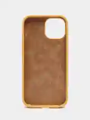 Горчичный apple iPhone 11, Айфон 11, чехол матовый Silicone case объемный с принтом для iPhone 11