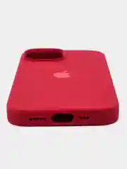 Лесной зеленый apple iPhone 13, Айфон 13 чехол матовый Silicone case обьемный с принтом для iPhone 13