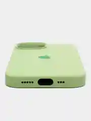 Оранжевый apple iPhone 13, Айфон 13 чехол матовый Silicone case обьемный с принтом для iPhone 13