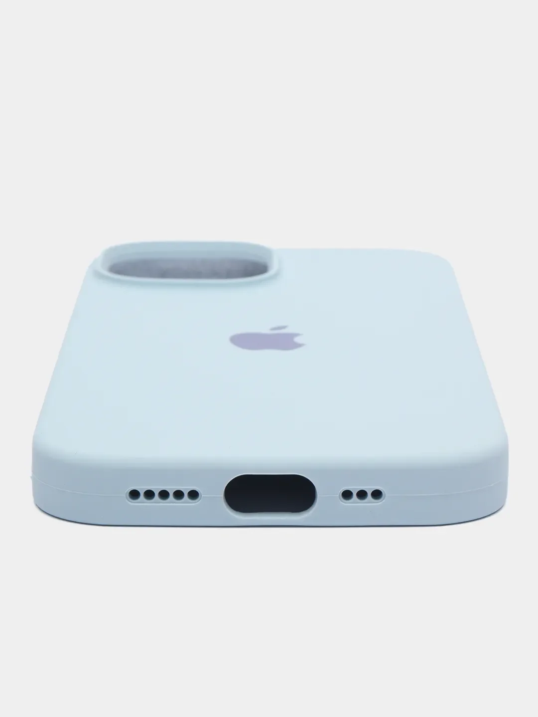 Пудровый apple iPhone 13, Айфон 13 чехол матовый Silicone case обьемный с принтом для iPhone 13