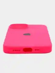 Пудровый apple iPhone 13, Айфон 13 чехол матовый Silicone case обьемный с принтом для iPhone 13