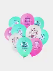 Шарики воздушные Brauberg Kids, набор шаров на день рождения девочки, 10 шт, для фотозоны