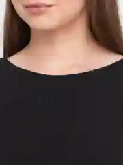 Черный платье женское в рубчик