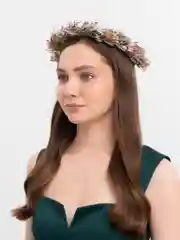 Фиолетовый венок на голову с цветами