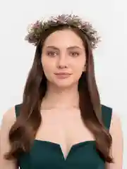 Фиолетовый венок на голову с цветами
