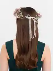 Фиолетовый венок на голову с цветами