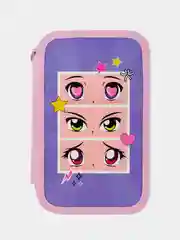 Пенал ПИФАГОР "Anime eyes", 3 отделения, ламинированный картон, 19х11 см