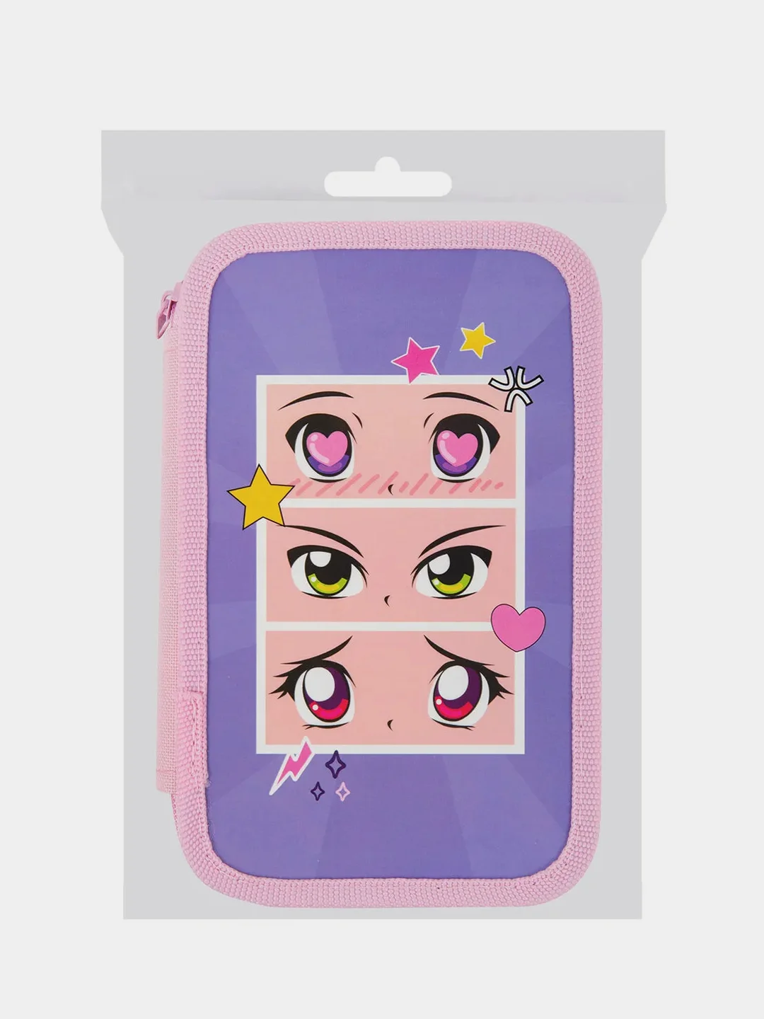 Пенал ПИФАГОР "Anime eyes", 3 отделения, ламинированный картон, 19х11 см