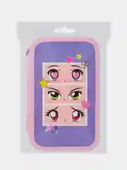 Пенал ПИФАГОР "Anime eyes", 3 отделения, ламинированный картон, 19х11 см