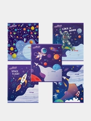 Тетрадь Юнландия "Космос", клетка, 12 листов, 10 штук