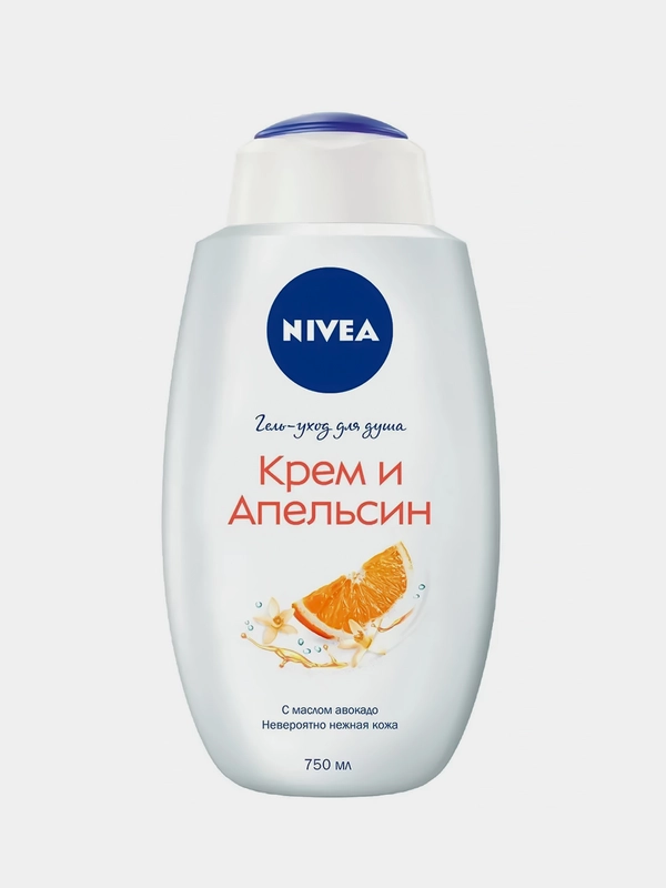 NIVEA Гель-уход для душа "Крем Апельсин" 750 мл