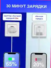 Блок питания для iPhone с Type-C, 20/25 W, с быстрой зарядкой, зарядное устройство