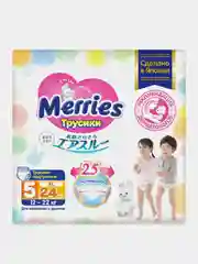 Подгузники-трусики для детей Merries,  размер XL, 12-22 кг, 24 штуки