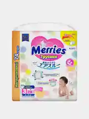 Подгузники-трусики для детей Merries, размер M, 6-11 кг, 74 штуки