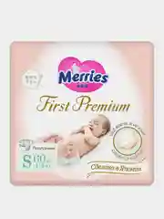 Подгузники Merries First Premium, размер S, 4-8 кг, 60 штук